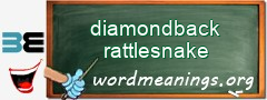 WordMeaning blackboard for diamondback rattlesnake